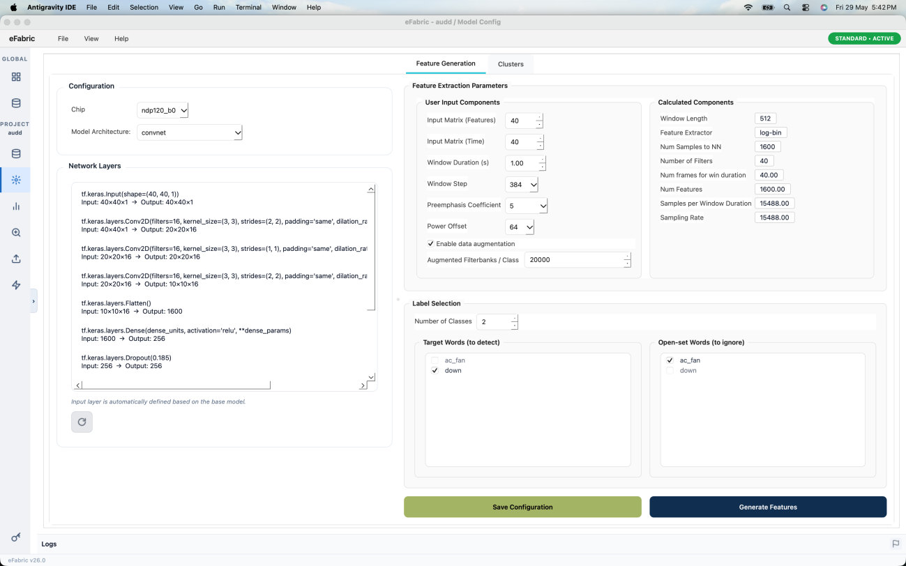 Model Configuration Tab